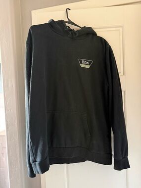 Brixton Black Hooded Sweatshirt with Chest Patch